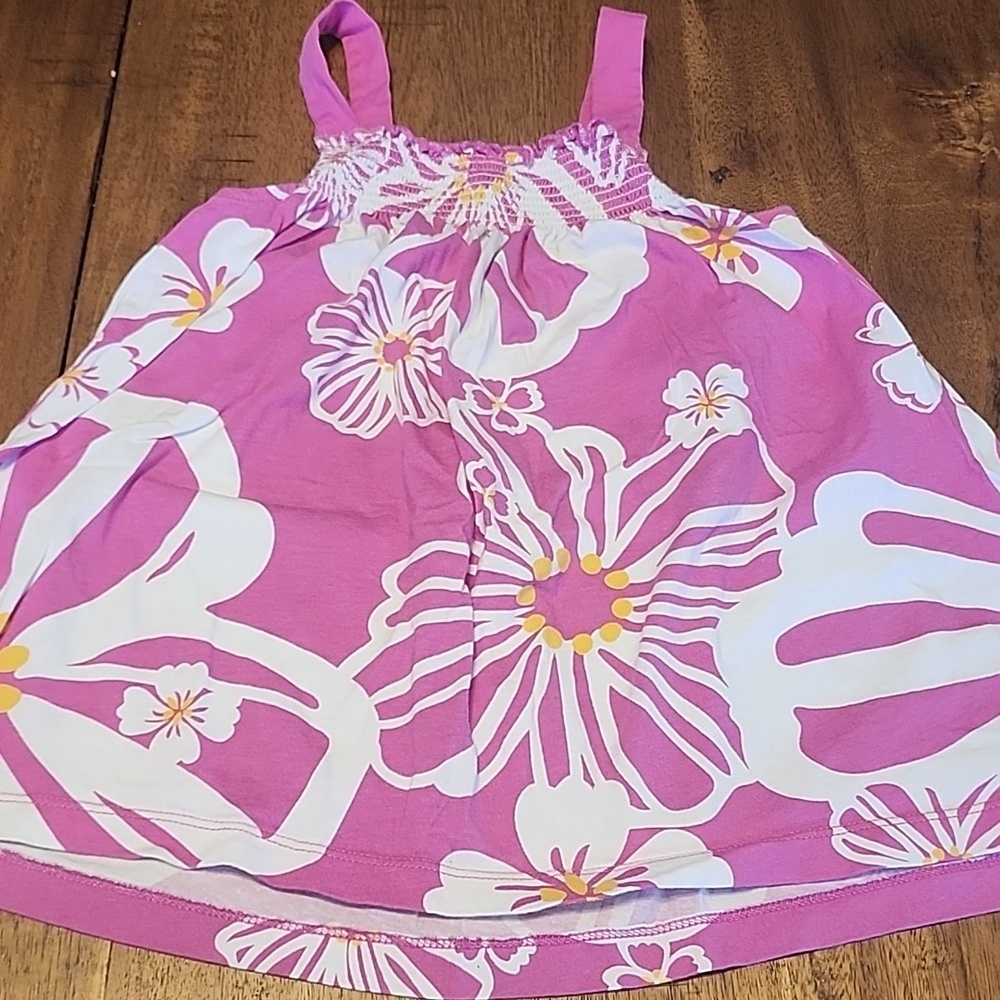 CARTER'S DRESSY PINK FLORAL TOP SZ 7A